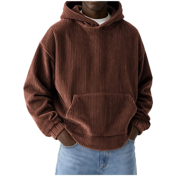 Aeguzox Hoodie Men Fashionable Long Sleeve Hooded Sweatshirt with Pockets for Winter,Size S-3XL