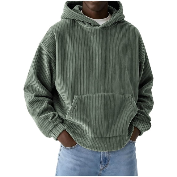 Aeguzox Hoodie Men Fashionable Long Sleeve Hooded Sweatshirt with Pockets for Winter,Size S-3XL