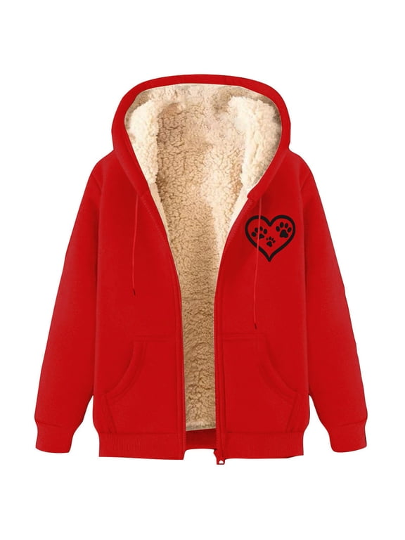 Hoodie Women Casual Zip up Drawstring Long Sleeve Top with Pockets,Sizes M-3XL