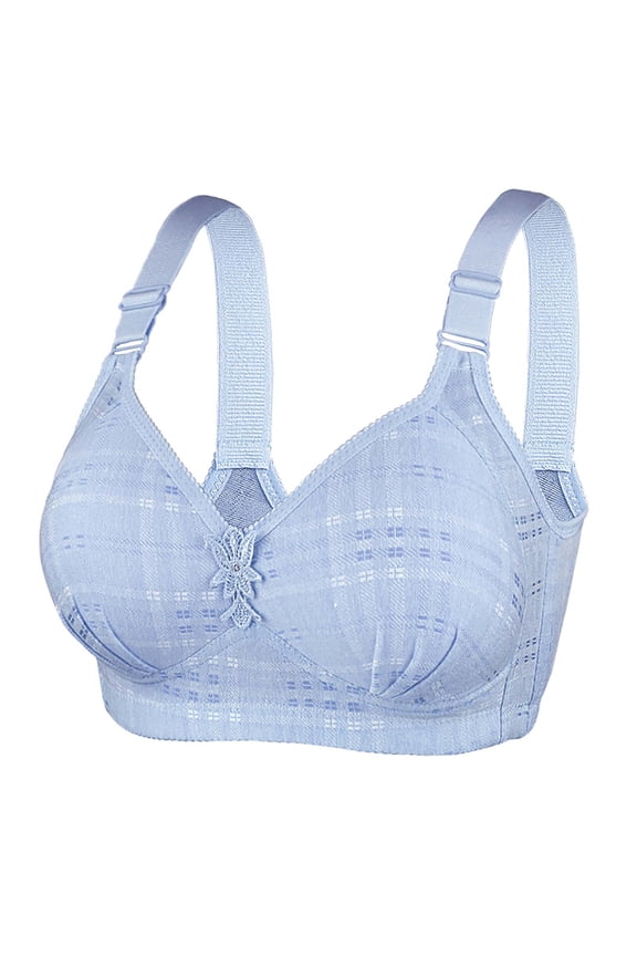 Jelly Bras for Women Front Closure Plus Size Breathable Wireless Push up Thin Lace Comfortable,Sizes S-2XL