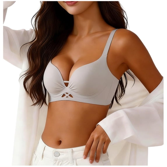 Aeguzox Jelly Bras for Women Wireless Push up Thin Solid Color Breathable Large Size,Sizes S-XL