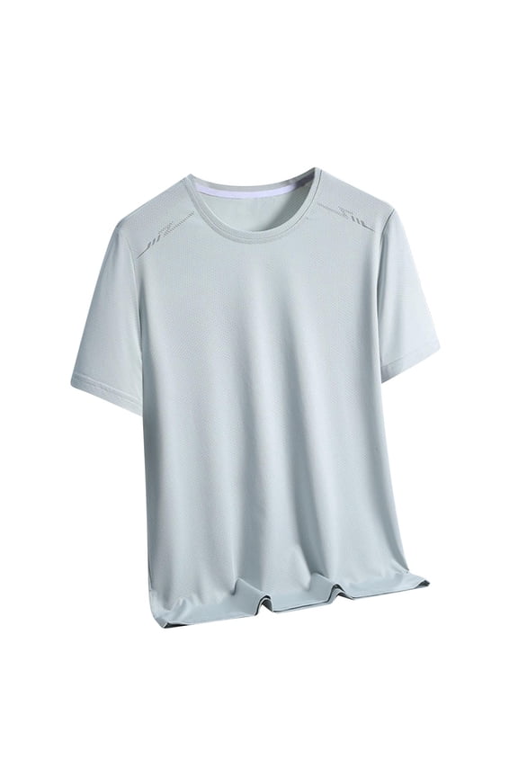 Mens T-shirts Ultra Thin Breathable Half Sleeve Round Neck Relaxed Cut,Sizes M-5XL