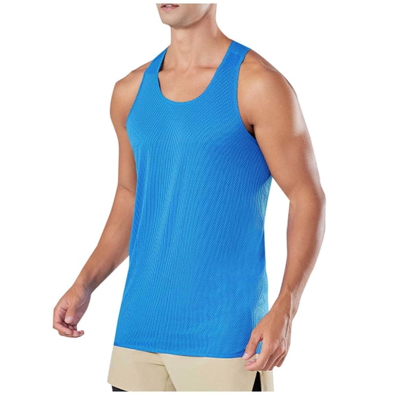 Aeguzox Mens Tank Top Versatile Solid Lightweight Stretch Round Neck Fitness,Sizes S-2XL