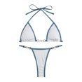 thumbnail image 1 of Aeguzox One Piece Swimsuit Women Trendy Split Solid Relaxed Daily Bikini Swimwear,Sizes S-L, 1 of 3