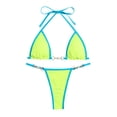 thumbnail image 1 of Aeguzox One Piece Swimsuit Women Trendy Split Solid Relaxed Daily Bikini Swimwear,Sizes S-L, 1 of 3