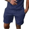 thumbnail image 1 of Aeguzox Shorts Men Tie Drawstring Solid Elastic Waist Sports Pocket Five-Quarter Shorts,Sizes S-5XL, 1 of 6