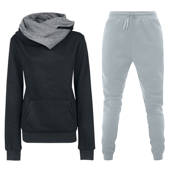 Aeguzox Two Piece Sets for Women Fashion Fall Winter Outfits Sports Tracksuits Long Sleeve Pullover Hoodies Pants Suit,Size S-3XL