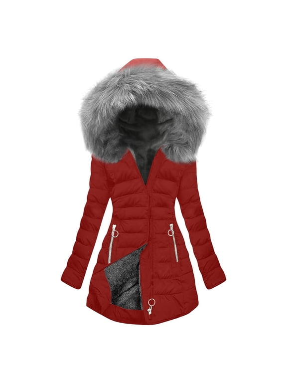Winter Jackets for Women Winter Coat Waterproof Long Insulated Parka with Hood,Size S-5XL