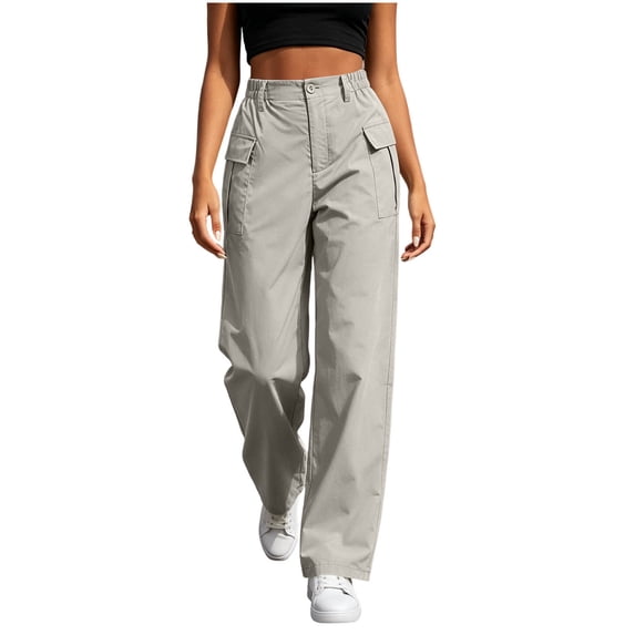 Aeguzox Womens Pants High Waist Casual Jogger Cargo Pants with Pockets,Sizes S-2XL