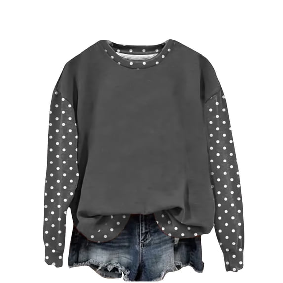 Aeguzox Womens Sweatshirt Long Sleeve Crewneck Printed Oversized Fall Casual Loose Fit,Sizes S-2XL