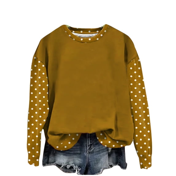 Aeguzox Womens Sweatshirt Long Sleeve Crewneck Printed Oversized Fall Casual Loose Fit,Sizes S-2XL
