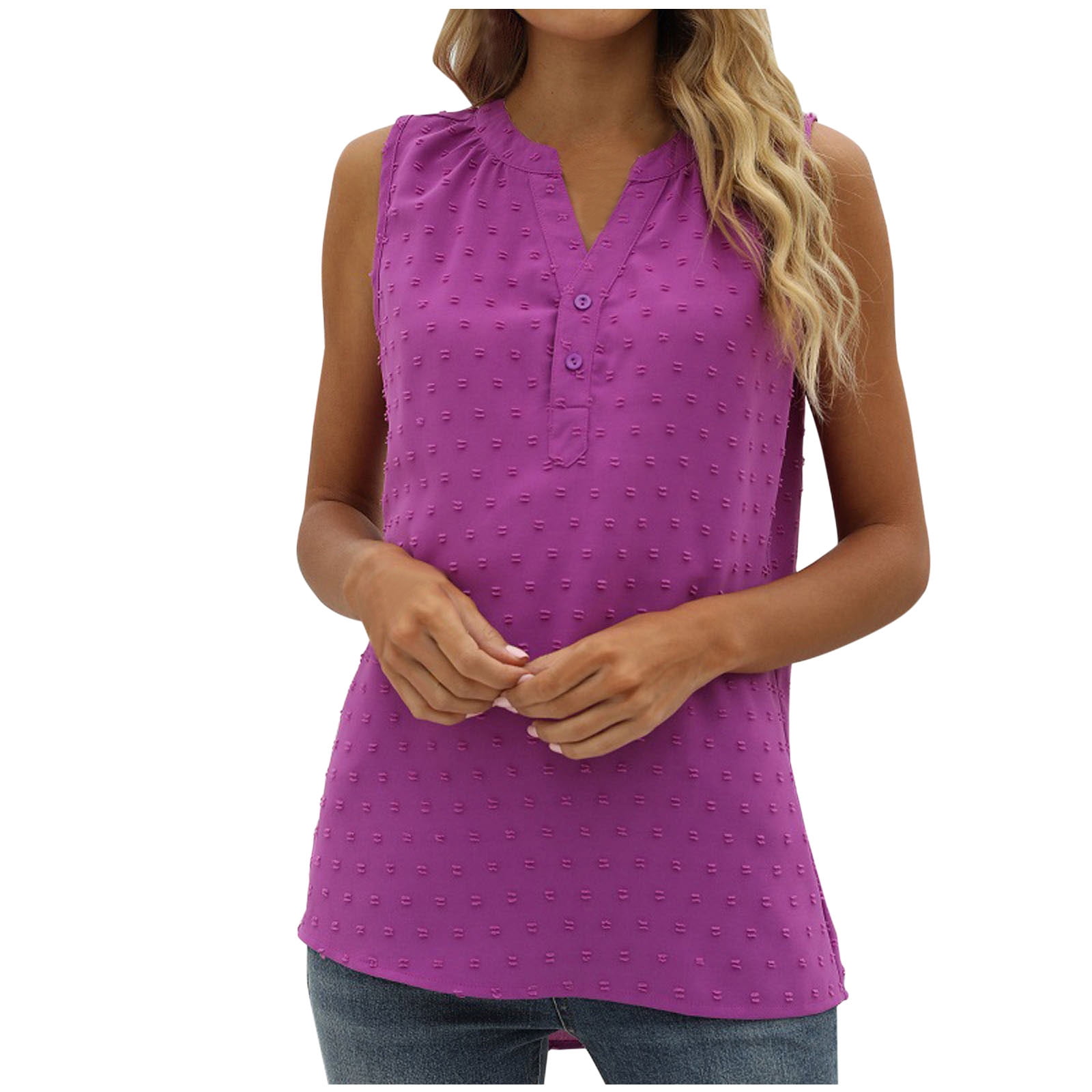 Aeguzox Workout Tank Tops Woman Side Micro-slit Design Sleeveless 3D ...