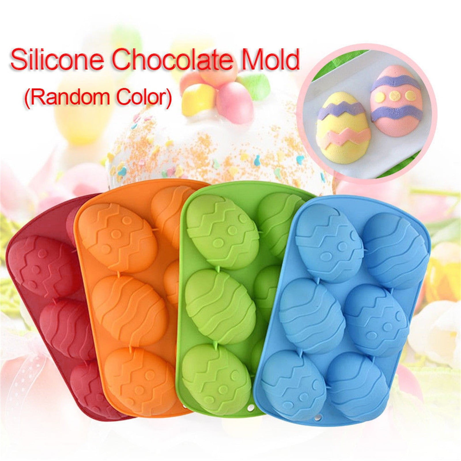 Aehas Chocolate Bar Mold Clearance Cake Pan Silicone DIY Dinosaur Eggs