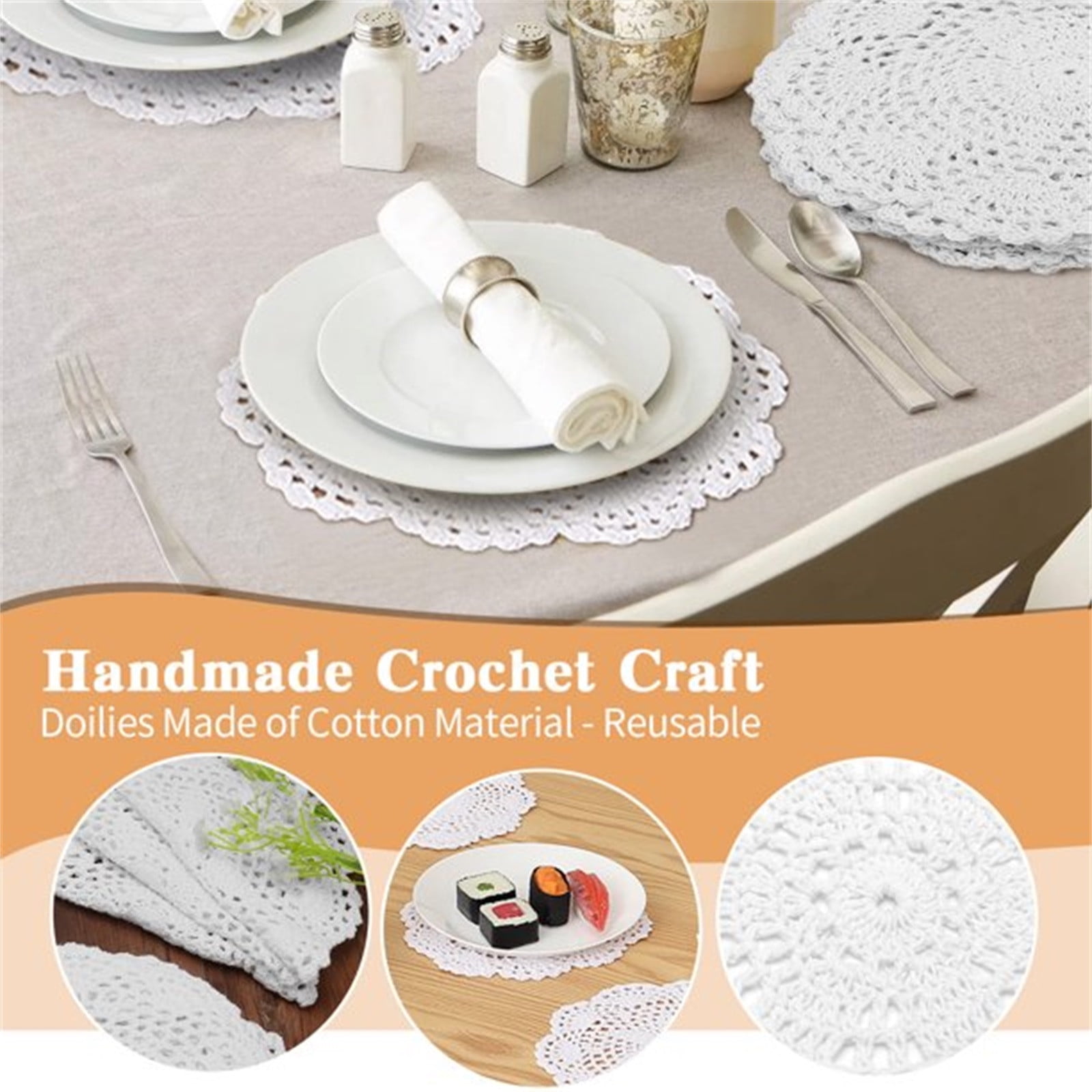 Aehas Dining Table Decor Clearance Deals Hand Knitted Hook Floral