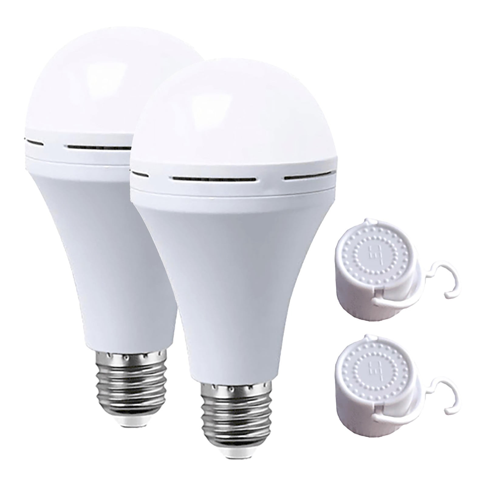 Aehas Light bulb Prime Day 2024 2 Pack Multifunctional Rechargeable 12W Emergency LED Bulbs Equivalent 5000K Bright Outdoor Hanging Lights For Power Outage Camping Garden Party Night Lights