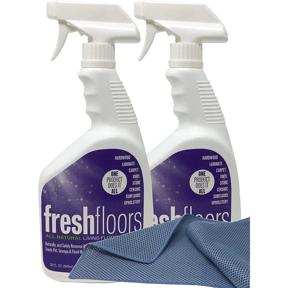 Aeiniwer Multi Purpose Cleaner 32 oz. Spray Bottle - The Living to Clean Cleaner (2 Pack) with 1 Microfiber Scrub Cleaning ClothsQ