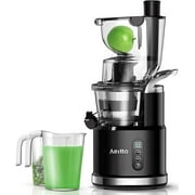 Aeitto Cold Press Juicer Machines, Extractor De Jugos with Big Wide 83mm Chute 900 ml Juice Cup, Masticating Juicers Whole Fruits and Vegetables, Slow Juicer Easy to Clean&BPA-Free, Black