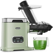 Aeitto Masticating Juicer, Slow Juicer with 3.6 Inch Wide Chute, Cold Press Juicer Machine for Fruits and Vegetables, Juiver with 2-Speed Modes&Reverse Function, High Juice Yield | Easy to Clean,Green