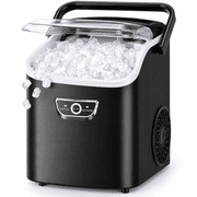 Aeitto Nugget Ice Maker Countertop, 40 lbs/24H, Auto-Cleaning Portable Ice Maker with Carry Handle for Home, Kitchen, Office & Party