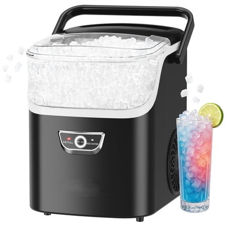 Aeitto Countertop Nugget Ice Maker, 40lb/Day Ice Auto-Cleaning Ice Makers Portable Ice Machine for Home Kitchen Office Party & Large Families