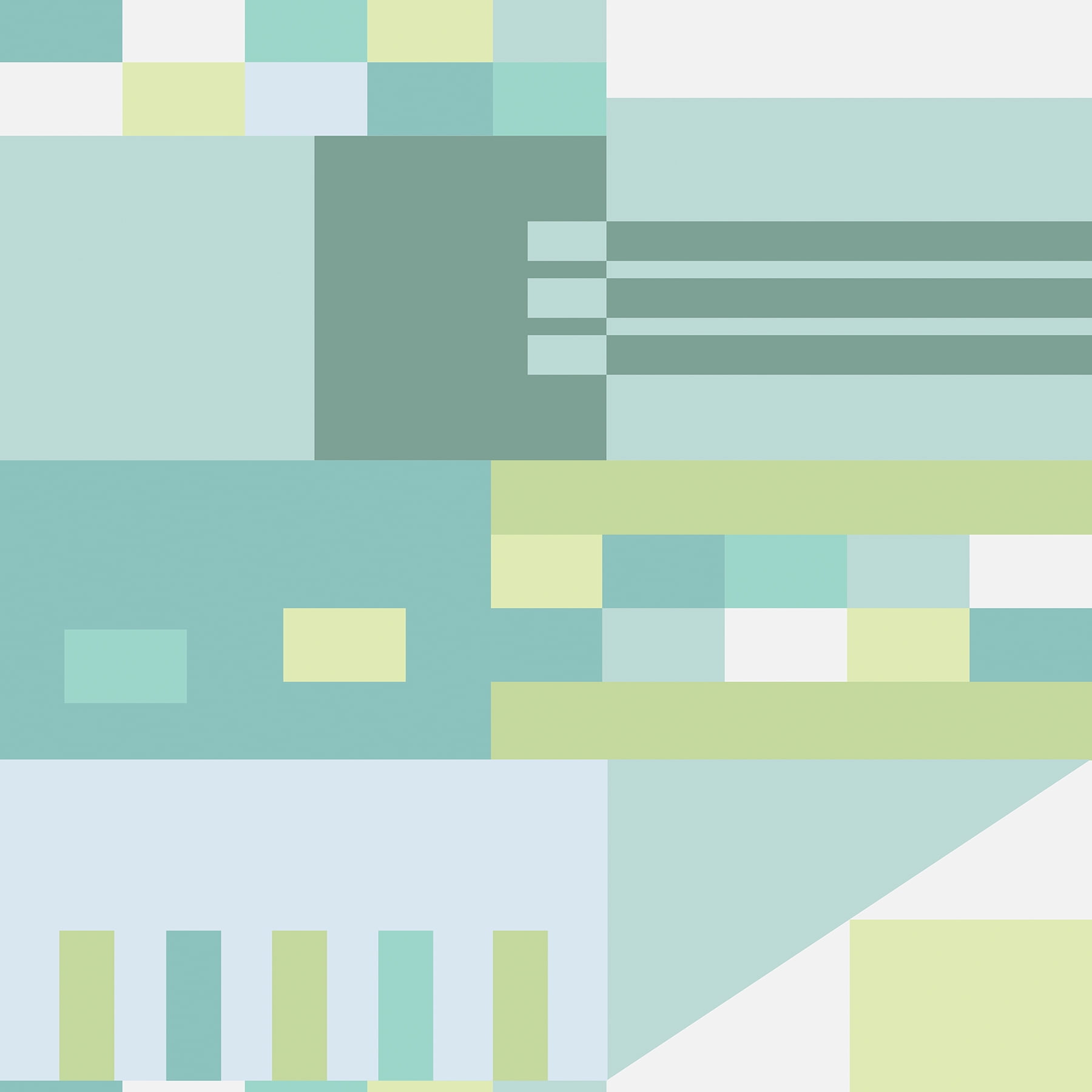 Blue and Green Geometric Peel & Stick Wallpaper