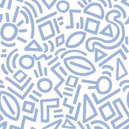 Aelfie Periwinkle Doodle Abstract Peel & Stick Wallpaper