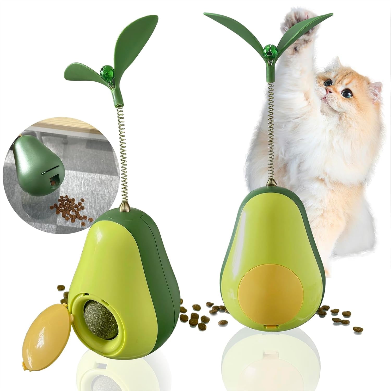 2-in-1 Cat Treat Puzzle Toys Slow Feeder with Feather&Balls Auto-Balancing  - China Pet Products and Pet Toy price