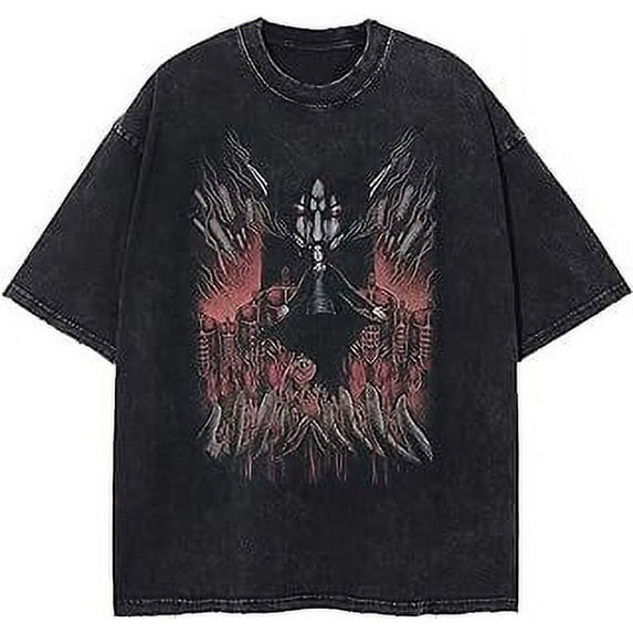 Aelfric Eden Men’s Vintage Japanese Graphic Printed Shirt Unisex Oversized Cool Tee