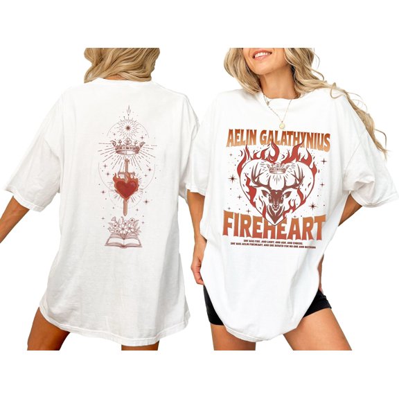 Aelin Galathynius Fireheart Shirt - Throne of Glass Kingsflame Shirt, Sarah J Maas Tshirt
