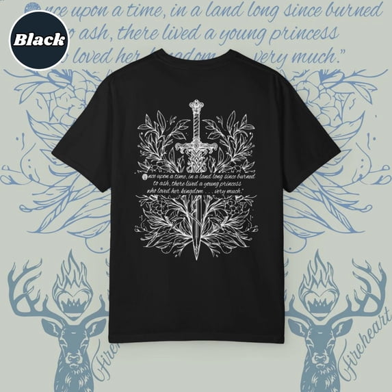 Aelin Galathynius She Was Not Afraid x Fireheart Comfort Colors T-shirt | TOG Gift | Throne of Glass | Terrasen Shirt
