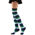 thumbnail image 1 of Aellinatey 1 Pair Thigh High Socks,Women Girl Knee High Socks Striped Long Boot Socks, 1 of 12