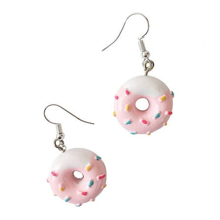 Aellinatey 1 Pair for Creative Cute Mini Donut Cake Earrings Minimalism Cartoon Design Fema