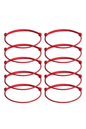 10 Pcs Fashion Red String Bracelet Simple Thin Rope Bracelet for Women Girls
