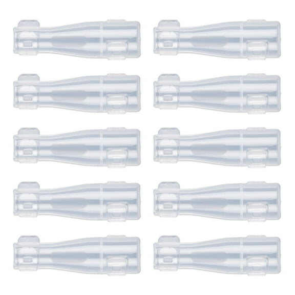 Aellinatey 10 Pcs Makeup Brush Cover Makeup Brush Holder Plastic Brush Organizer Case