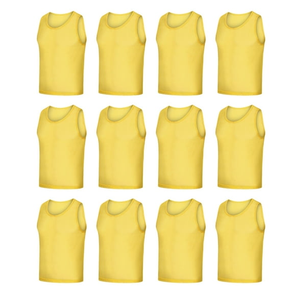 Aellinatey 12Pcs Team Vest Soccer Bibs Practice Jerseys Athletic Pinnies Training Bibs