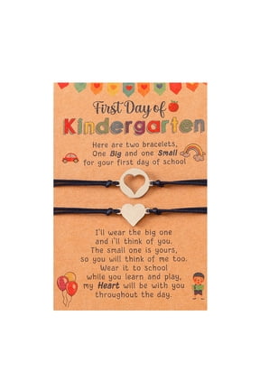 2 Pcs Back to School Bracelet Gifts First Day of School Wristband Jewelry Gifts