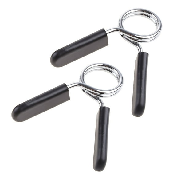 Aellinatey 2 Pieces 25mm Barbell Clamp Spring Collar Clips Gym Weight Dumbbell Lock