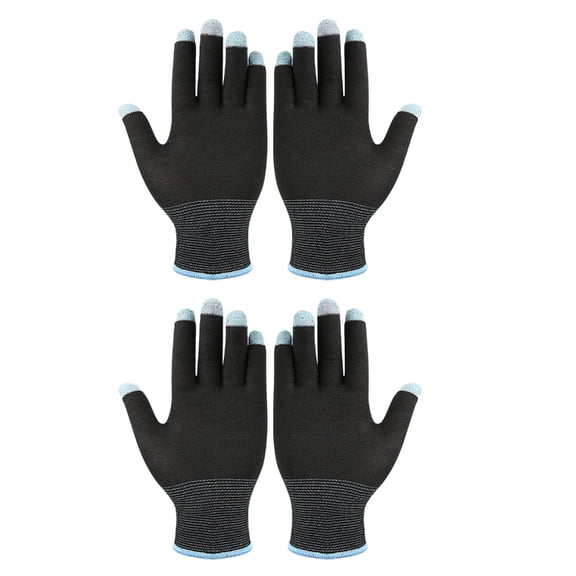 Aellinatey 2Pair Five Finger Sensitive Touch Gloves for Gaming Outdoor Activity Cold Day