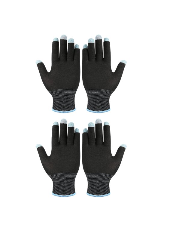 2Pair Five Finger Sensitive Touch Gloves for Gaming Outdoor Activity Cold Day