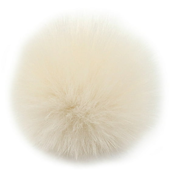 Aellinatey 2Pcs/Set 14 Colors 8cm DIY Fluffy Pompom Ball With Elastic Loop Rainbow Solid Co