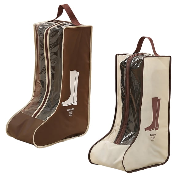 Aellinatey 2Pcs Shoe Pouches with Handle Moisture Prevention Boot Organiser Storage Bag