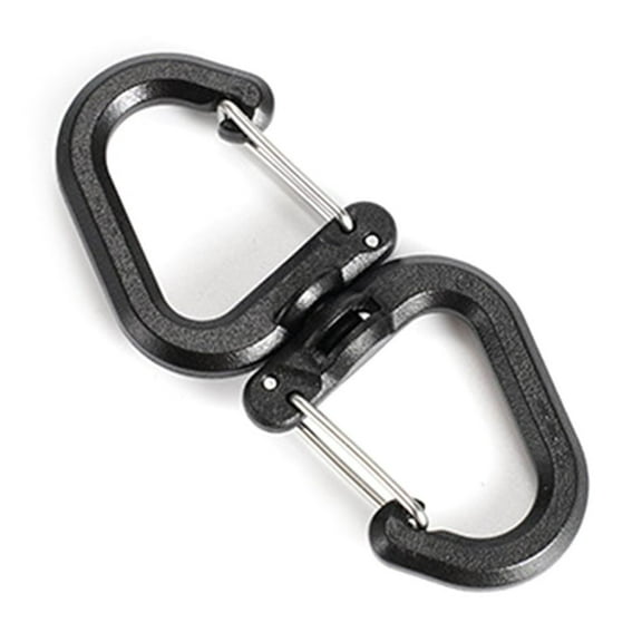 Aellinatey 360 Rotating Double Carabiner Portable S Chain Hook Outdoor Swivels Clip