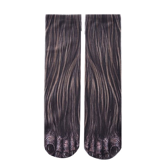 Aellinatey 3D Print Animal Foot Socks 1 Pair Funny Digital Simulation Socks Unisex for Men Women Teens Halloween Christmas Costume