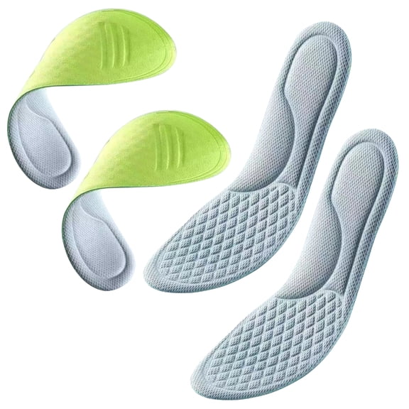 Aellinatey 4Pcs Shoes Inserts Memory Foams Insoles Comfort Arches Support Shock Absorption