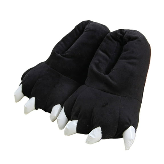 Aellinatey Adult Cute Plush Animal Paw Slipper Fuzzy Warm House Shoes for Couple Present