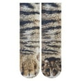 thumbnail image 1 of Aellinatey Adult Funny Animal Paws Socks for Cat Tiger Dog Leopard Claw 3D Print Crew Hosie, 1 of 6