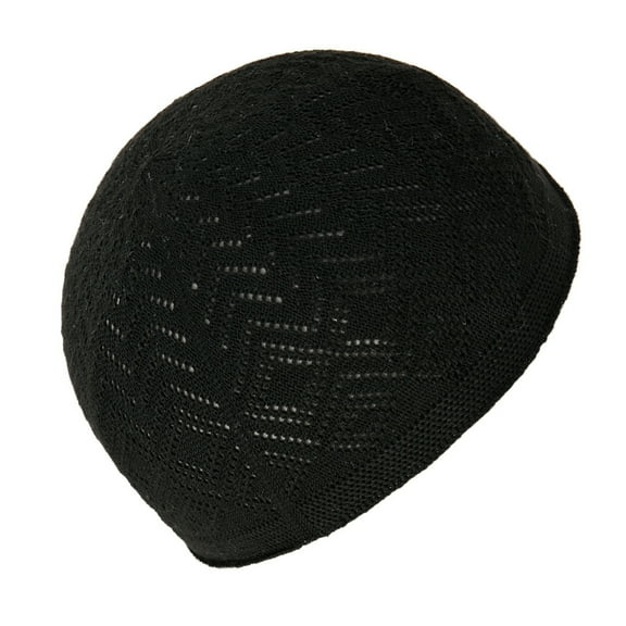 Aellinatey Adult Hollow out Knit Kufi Pray Islamic Beanies Casual Pray Muslims Inner Hat