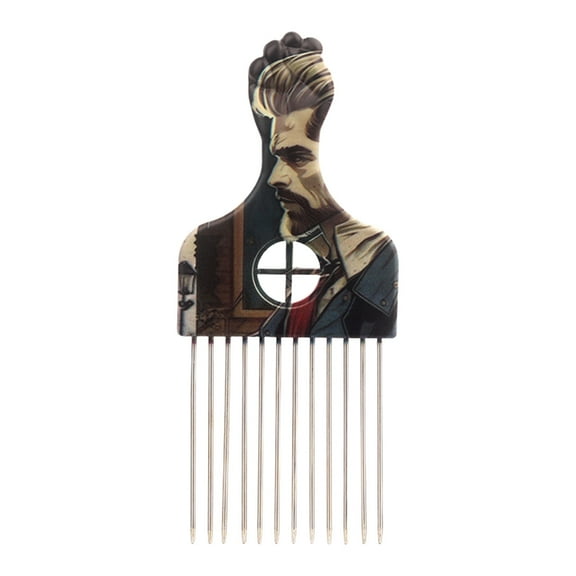 Aellinatey Afro Comb Metal African Pick Comb Hairdressing Styling Tool Hair Comb Pick