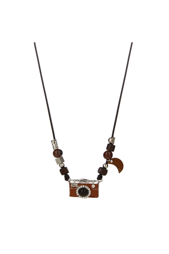 Alloy Camera Pendant Necklace Adjustable Length Choker Party Wear Neckchain