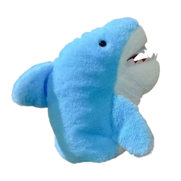 Aellinatey Animated Shark Hand Puppet Furry Stuffed Animal Flexible Mouth Kids Toy